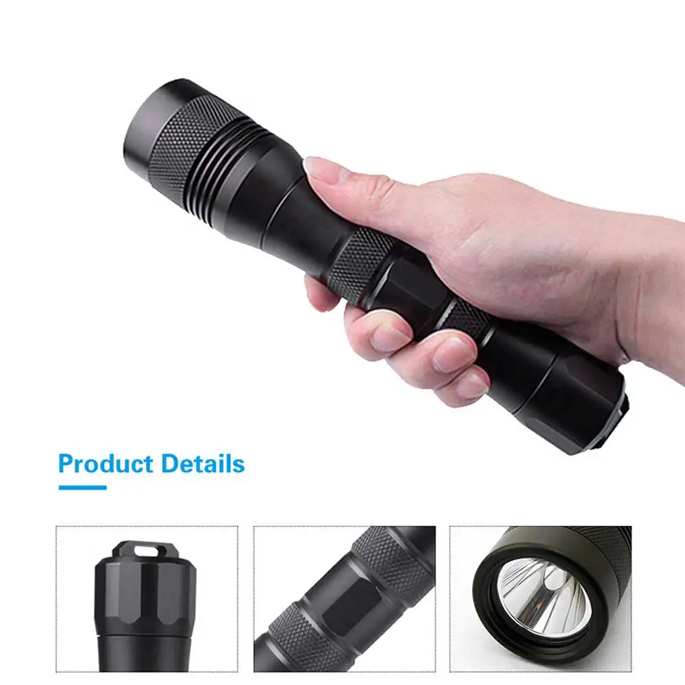 Brightest LED Flashlight Diving light torch Lamp Waterproof Professional Portable Underwater led Scuba diving lamp 18650 Battery | Лампы и