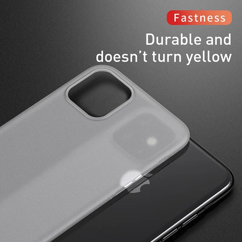 Baseus Luxury Phone Case For iPhone 11 Pro Max Xs Xr X 11Pro Back Cover 0.4mm Ultra Thin Silm PP Coque Fundas iPhone11 | Мобильные