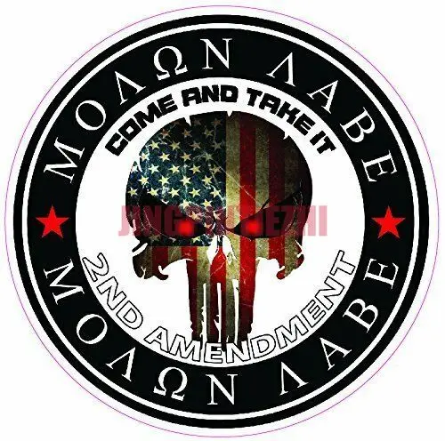 

Interesting Car Sticker Molon Labe Come and Take It Skull 2nd Amendment Decal Vinyl Decal Vinyl Stickers Racing Stickers