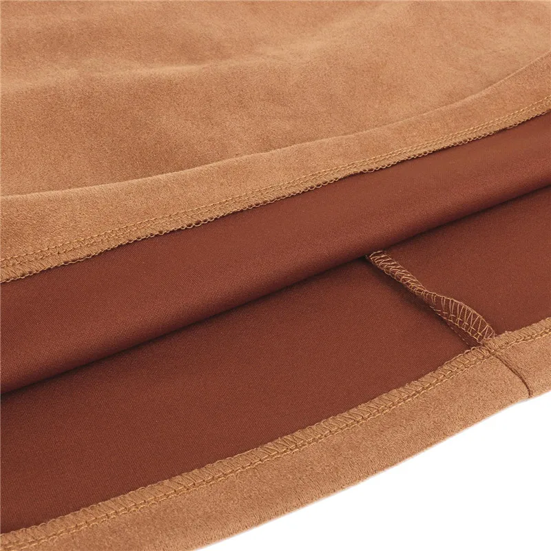 

Summer Women Y2K Sexy Club Wrap Skirt 2021 Street OL Punk High Waist Solid Color Bodycon Mini Pencil Skirts Brown