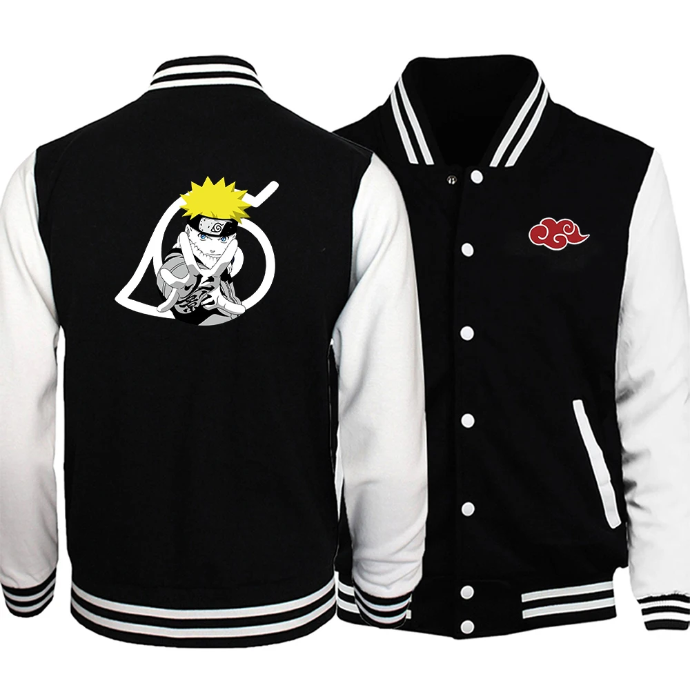 

Funny cool Anime Printing Base Uniform Jacket Men Casual Fashion Sweatshirt Hip Hop Uniform Hoodies Coat Brand Clothing