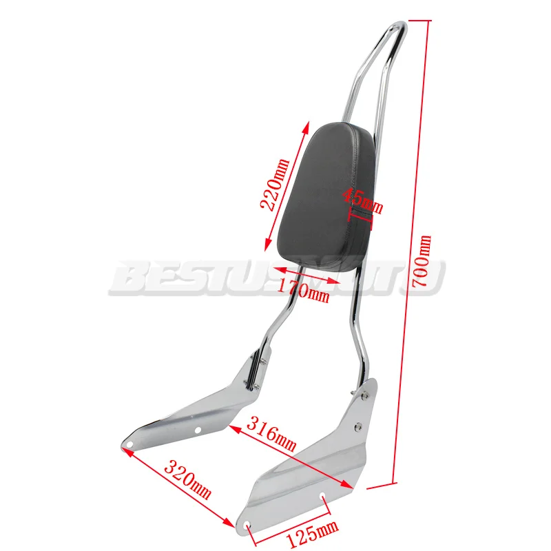 Аксессуары для мотоциклов хромированная спинка SSY бар Honda Magna 250 750 VF250 1995-2007 VF750