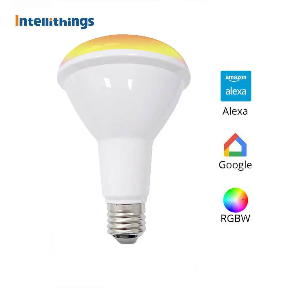 Красочные BR30 Wi-Fi RGBW LED светильник работать с Alexa Echo Google Home помощь IFTTT Поддержка APP