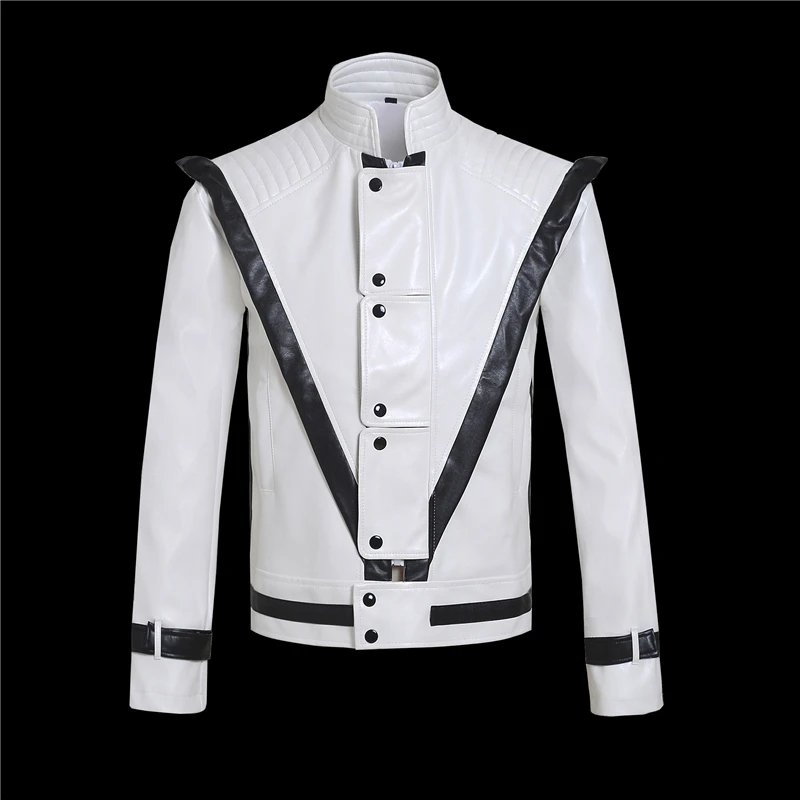 Король поп Джексон Красная кожаная куртка MJ триллер MTV белая Косплей костюмы на