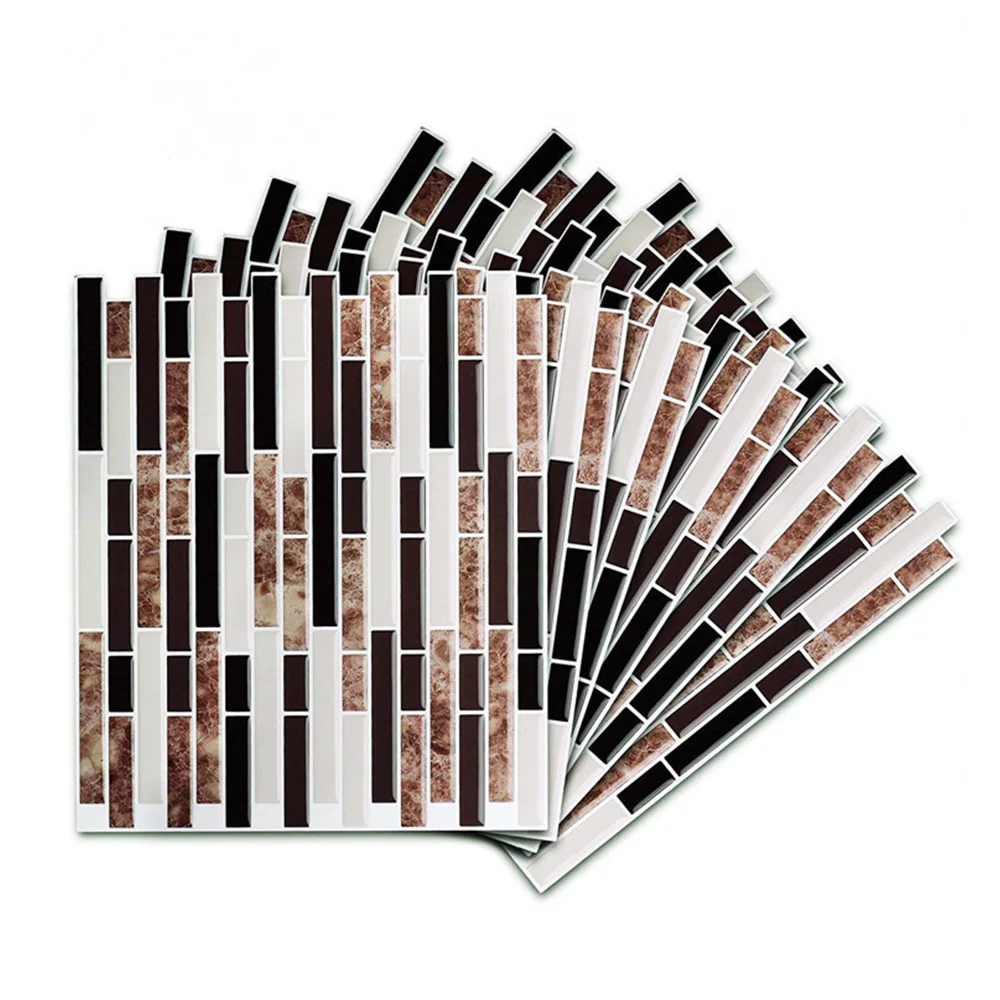 Самоклеящаяся мозаичная плитка Виниловая наклейка серого коричневого цвета с