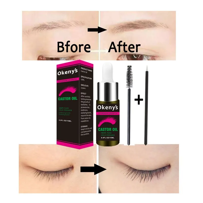 15 мл натуральные волосы эфирное масло касторовое ресницы брови рост