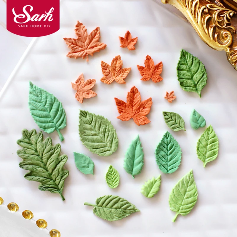 Кленовая Роза листья помадка форма для торта шоколадная кухни инструменты