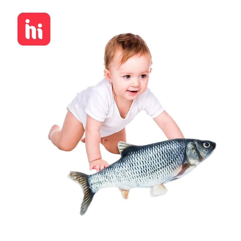 Электрическая игрушка в виде рыбок и котов милая плюшевая Хвостовая мотающая