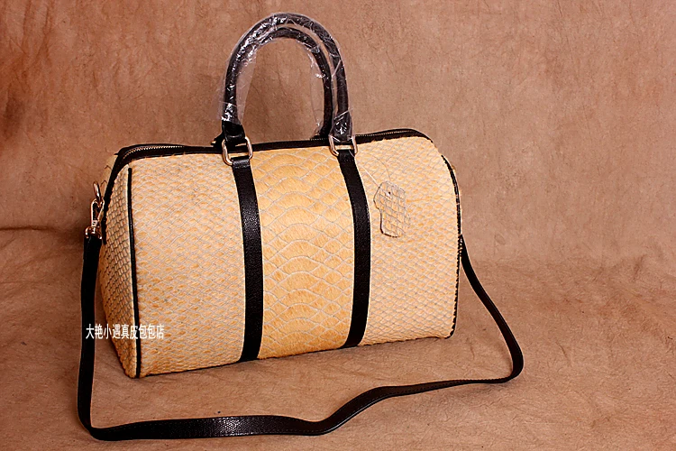 Повседневные Большие женские сумки из натуральной воловьей кожи саквояж на одно