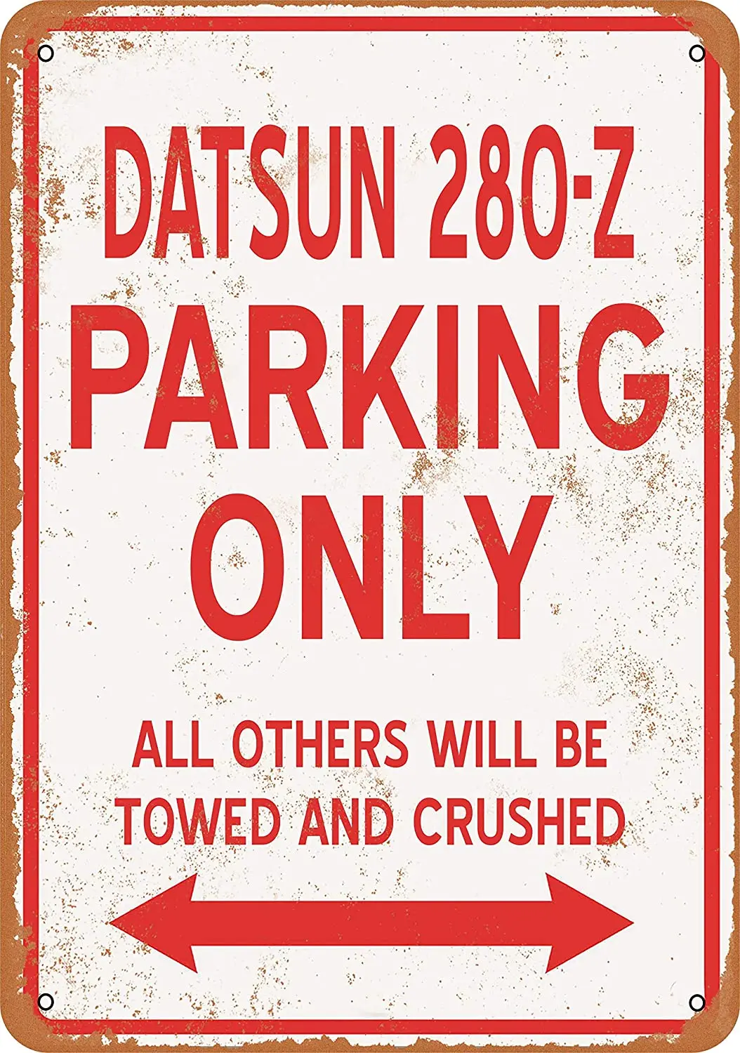

WallColor 8*12 Metal Sign Datsun 280Z Parking ONLY Vintage Look