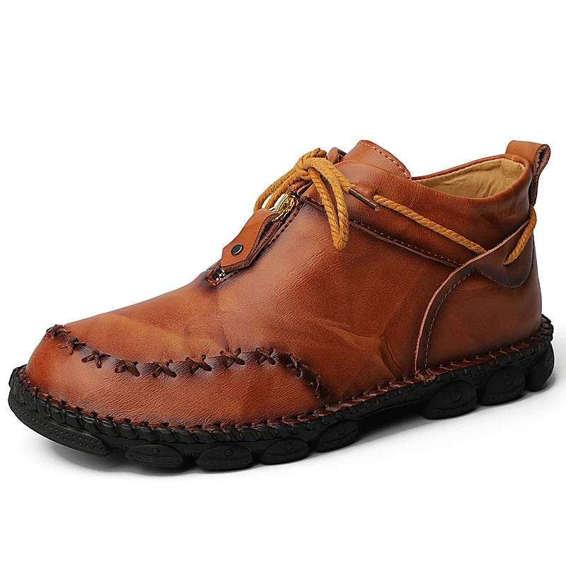 Новинка сезон осень кожаная мужская обувь ручной работы уличная спортивная