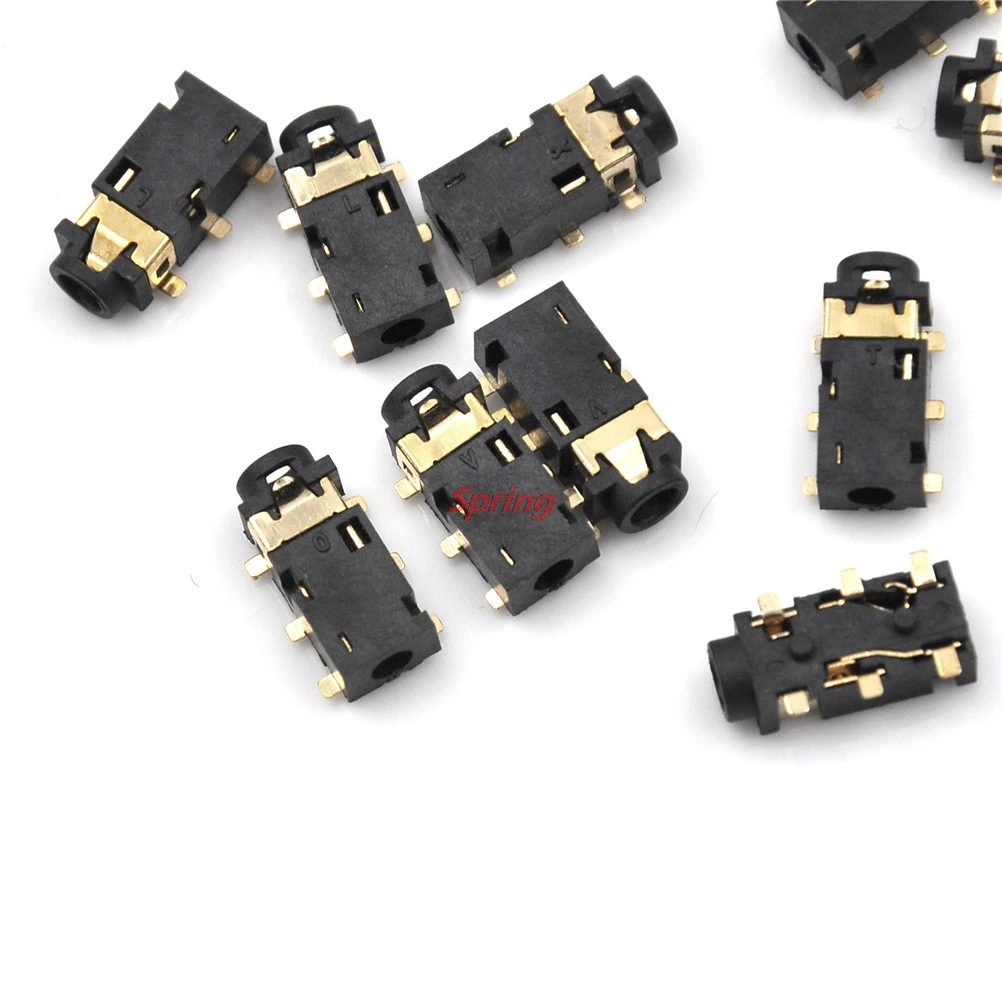 

New 10pcs/lot NEW 2.5mm Female Audio Connector 6 Pin SMT SMD Stereo Headphone Jack Socket PJ-242 Wholesale