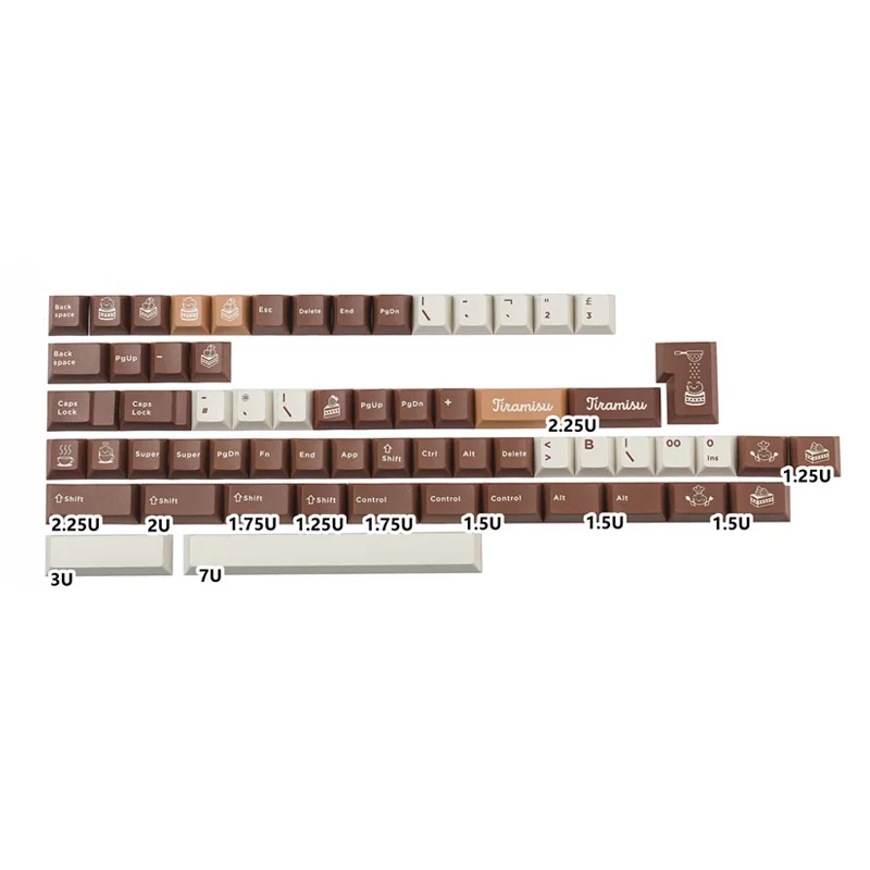 166 клавиш GMK Tiramisu колпачки Вишневый профиль PBT сублимационная механическая