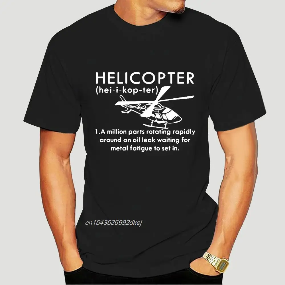 

Summer Funny Print Helicopter T Shirt Men Pilot Gift Brand Clothing Short Sleeve Casual Tops Tee 9142A