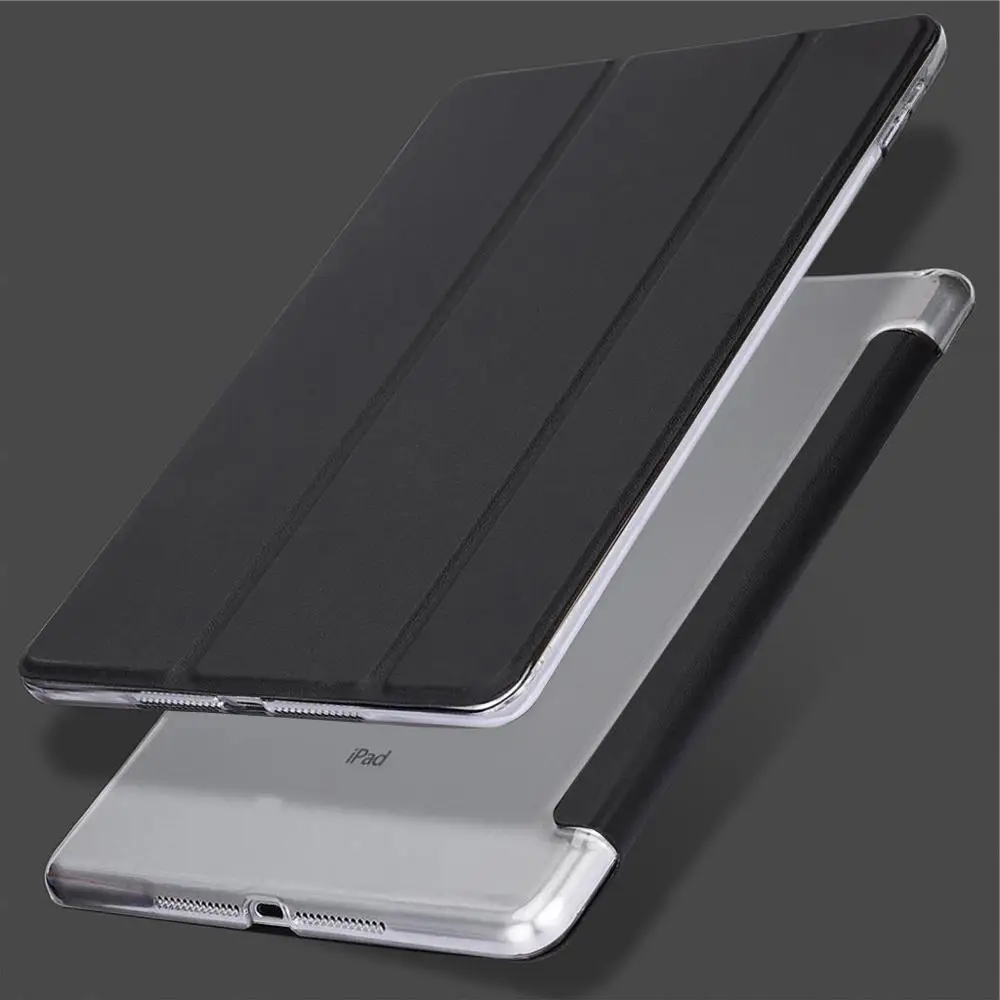 Для iPad Air 1 9,7 дюймов 2013 A1474 A1475 A1476 чехол с функцией автоматического сна/пробуждения флип-чехол из искусственной кожи чехол-книжка с Умной подставкой - Цвет: Black