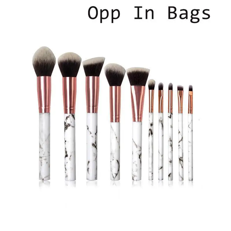 10 шт. Женская мраморная текстура Мраморная ручка кисть для теней румян пудры