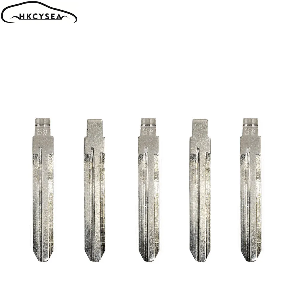HKCYSEA NO. 69 Выгравированная линия Lishi 2 в 1 Пустая шкала режа зубьев Uncut Key Blade # TOY43R для