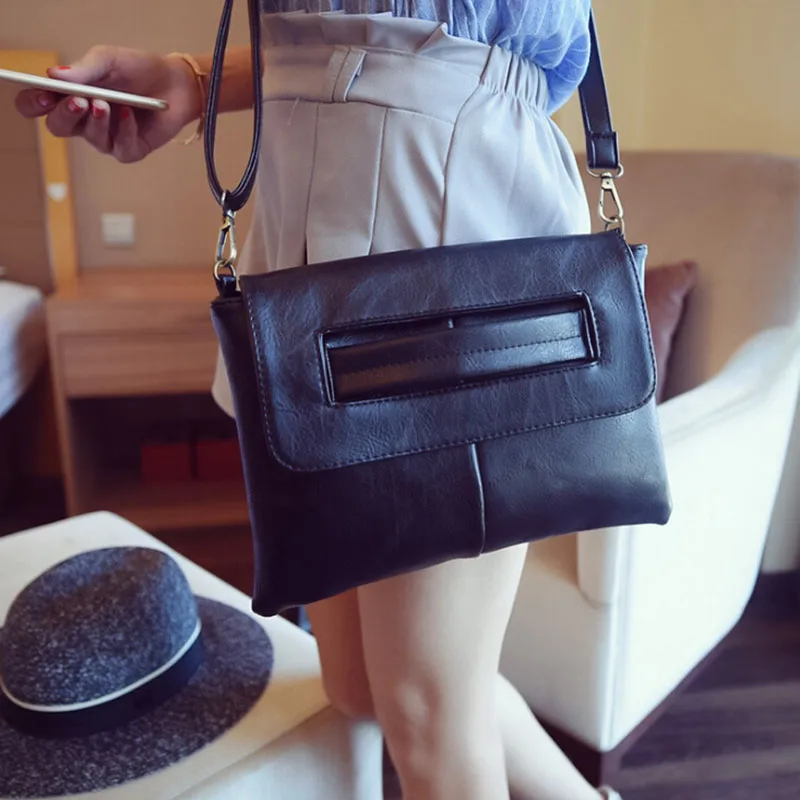 Женский черный кожаный кошелек женский клатч вечерняя сумка для денег телефона