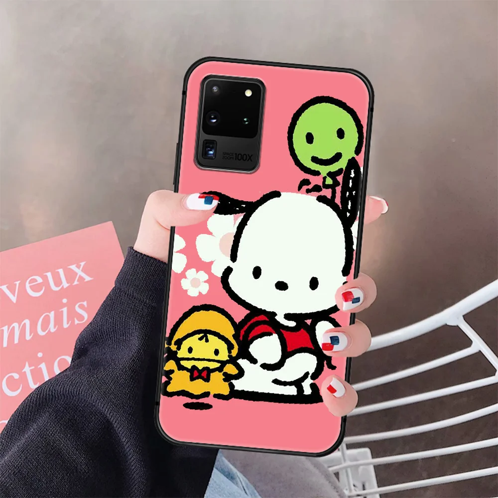 

Cute Cartoon Pochacco Dog Phone Case Cover Hull For Samsung Galaxy S 6 7 8 9 10 e 20 Edge Uitra Note 8 9 10 Plus black Cell Soft