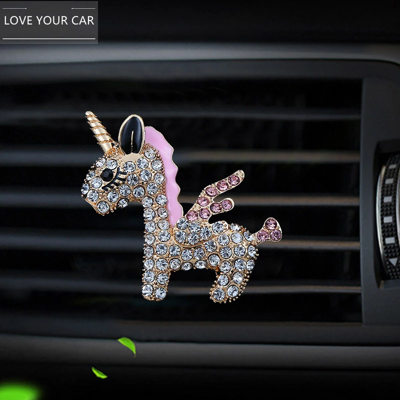 

Unicorn air outlet perfume clip high-end creative car perfume clip aroma diffuser car interior jewelry ornaments women