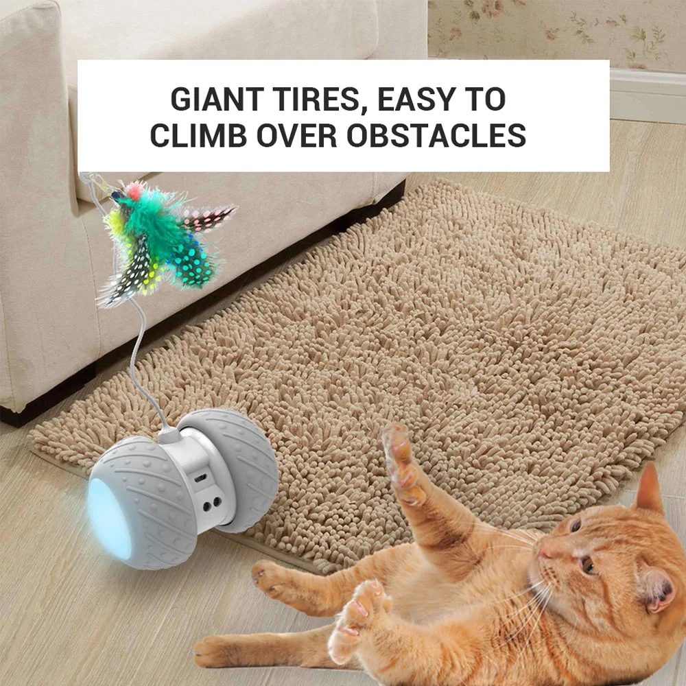 Smart Electronic Cat Toy Automatic Sensing Obstacles LED Wheel