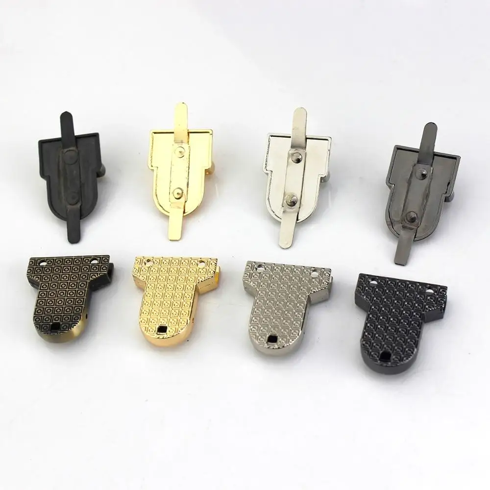 Металлический замок с язычком 1 шт. пружинный декоративные застежки кожаные