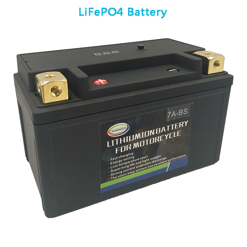 Батарея скутера 12V литий-железо LiFePO4 7AH 7A-BS 300CCA Размер 150x87x93mm BMS доска фосфат батарея для различных мотоциклов