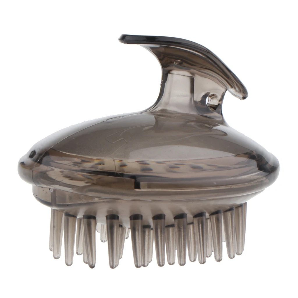 Серый силиконовый шампунь для мытья волос массажер купания расческа домашних