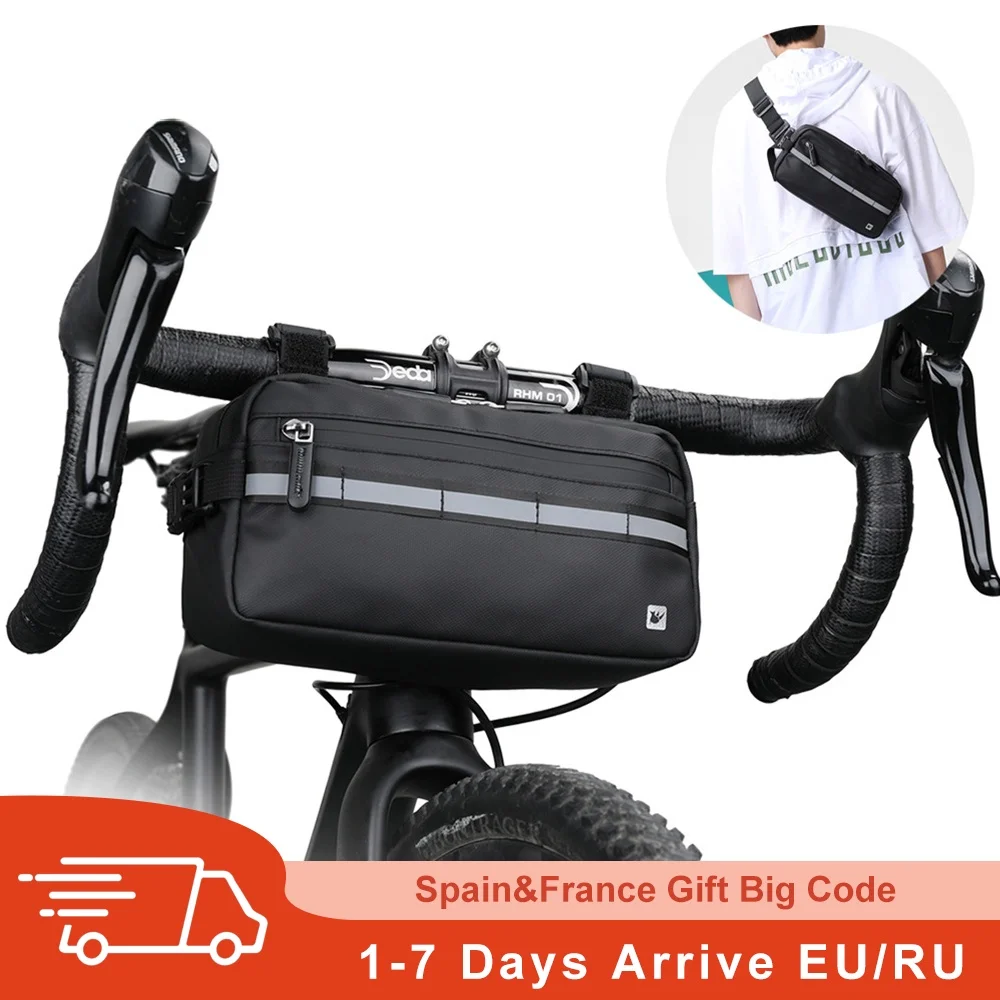 

2021 New Handlebar Bag Bicycle Bags Frame Pannier Bag Waterproof Multifunction Portable Shoulder Bag Bike Accessorie