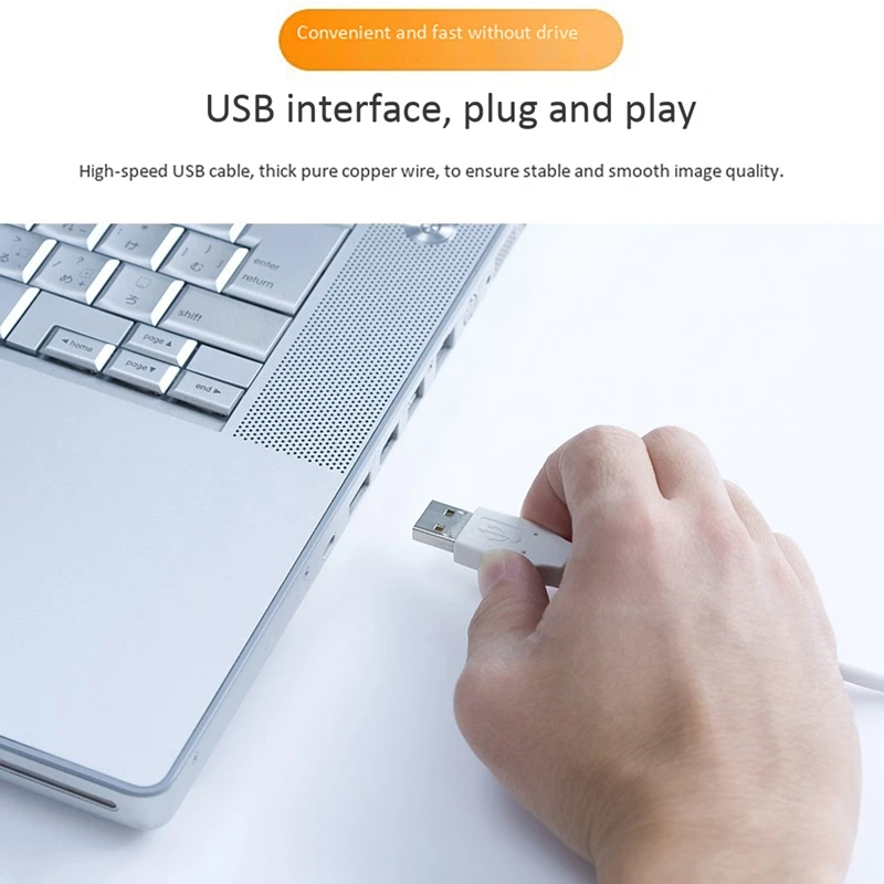 

1080P HD USB Dual Microphone Live Webcam USB Computer Camera Electronic Zoom Suitable for PC USB Plug and Play