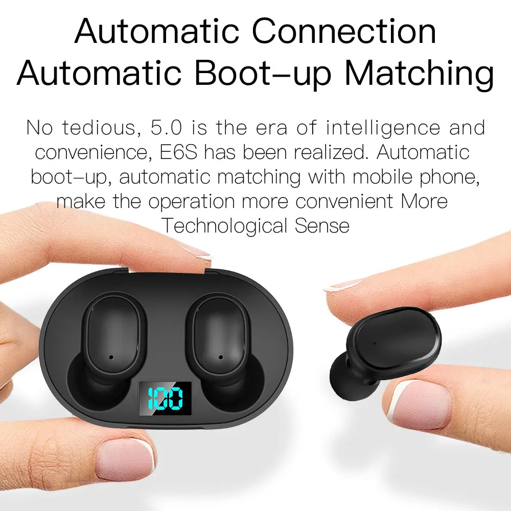 Наушники-вкладыши TWS с 5 0 Беспроводной Bluetooth наушники светодиодный Дисплей IPX4