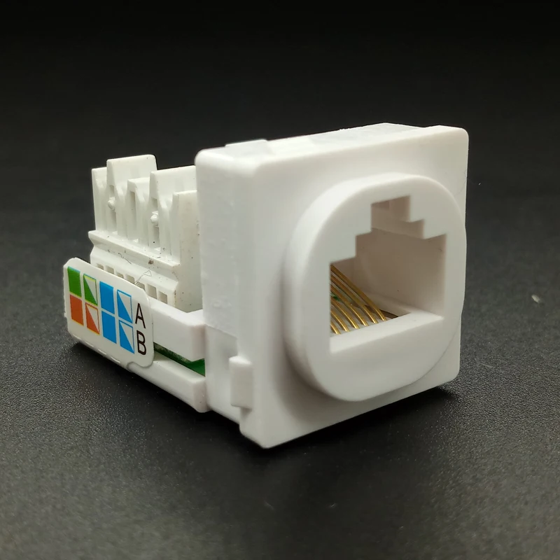 Module Computer Amp Type Round Head CATE5 keystone Jack RJ45 Connector Panel Network Cable | Компьютеры и офис