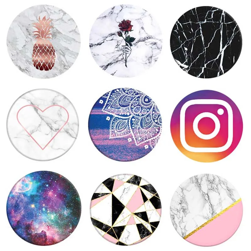 Мраморная круглая подставка для телефона смартфонов и планшетов держатель iPhone