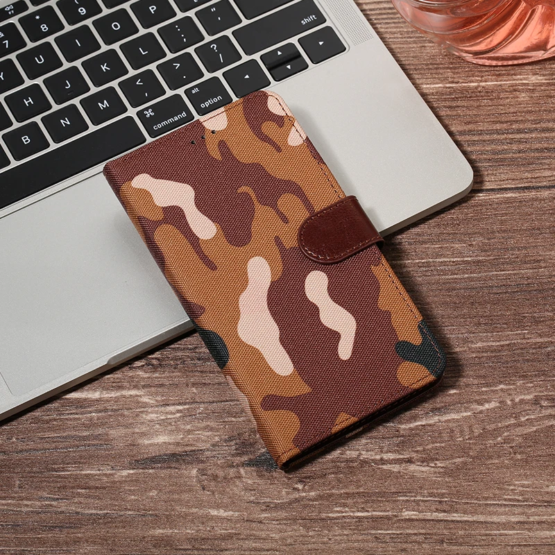 Камуфляжный кожаный чехол-бумажник армейского зеленого цвета для iPhone 6 6S 7 8 Plus iphone