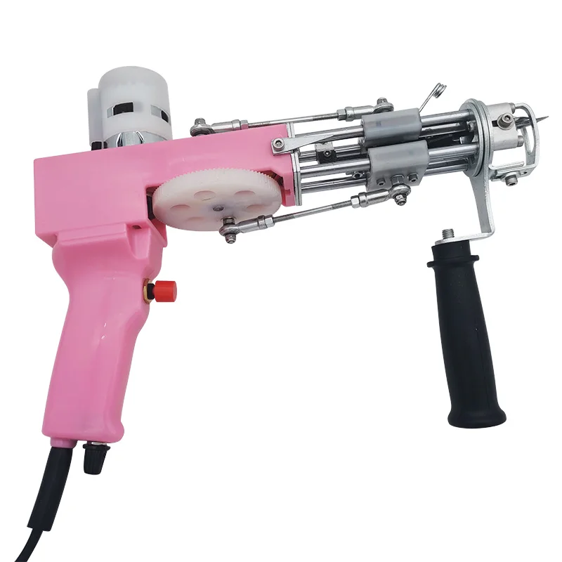 Pistola de Tufting Rosa 2 en 1, pila de corte y bucle, alfombra el&eacute;ctrica, pistolas, alfombra, m&aacute;quina de tejer para bricolaje, tejer-1