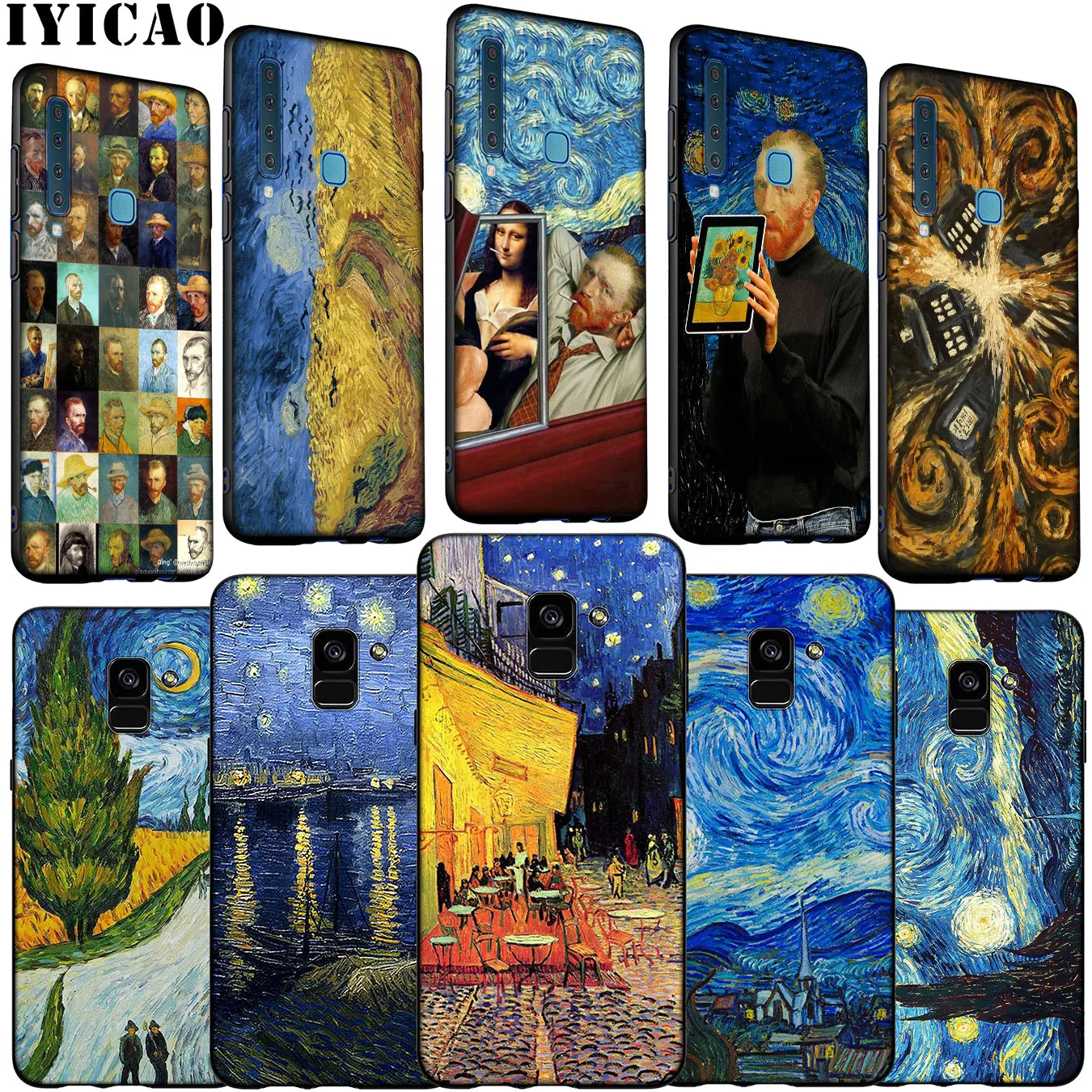 Мягкий силиконовый чехол для телефона Van Gogh Tardis Samsung Galaxy A51 A71 A81 A91 A41 A21 A11 A01 J8 J7 J6 J4