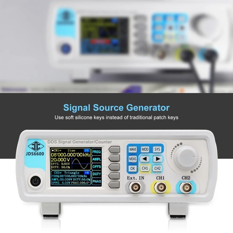 JDS6600-15M Dual Channel Function Arbitrary Waveform Signal Generator Pulse Source Frequency Meter UK Plug | Дом и сад