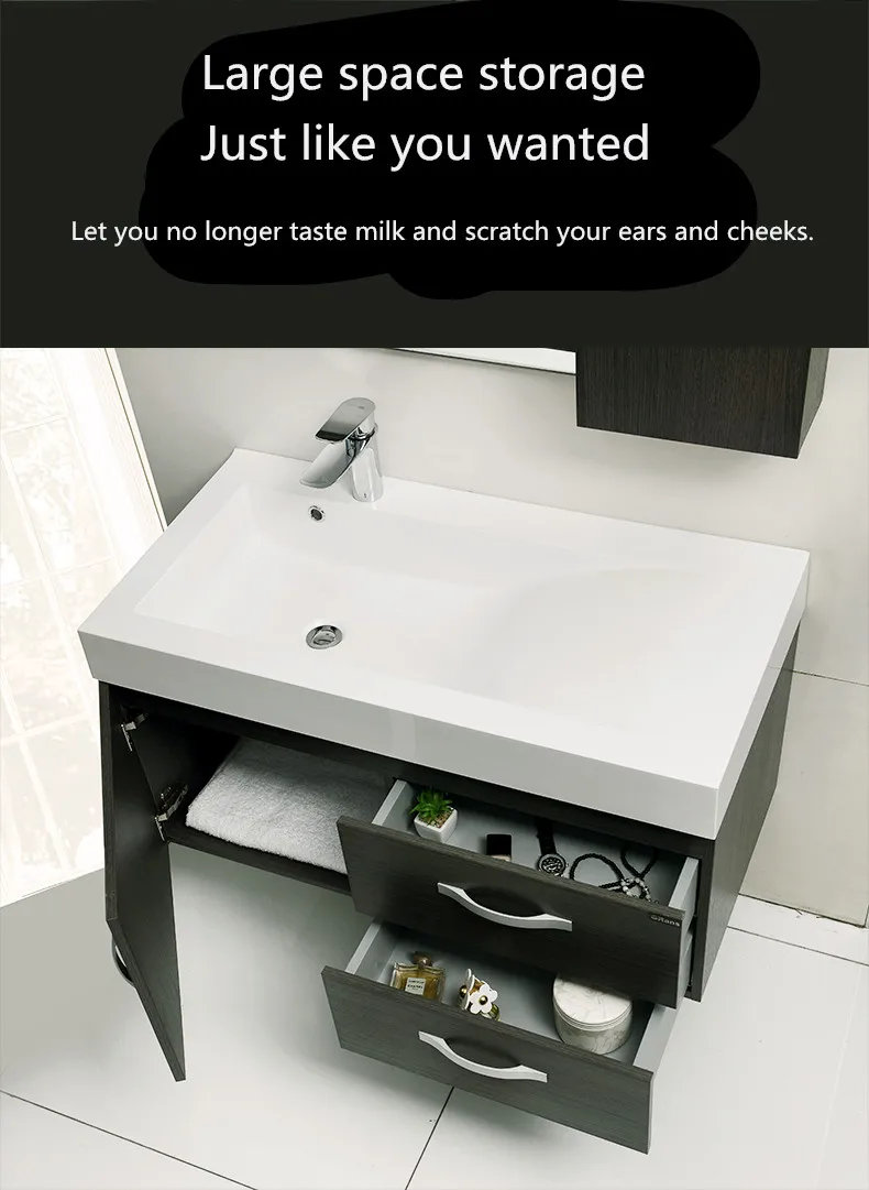 ORans/ OLUSHA Tone шкаф для ванной комнаты из цельного дерева обтекаемая текстура