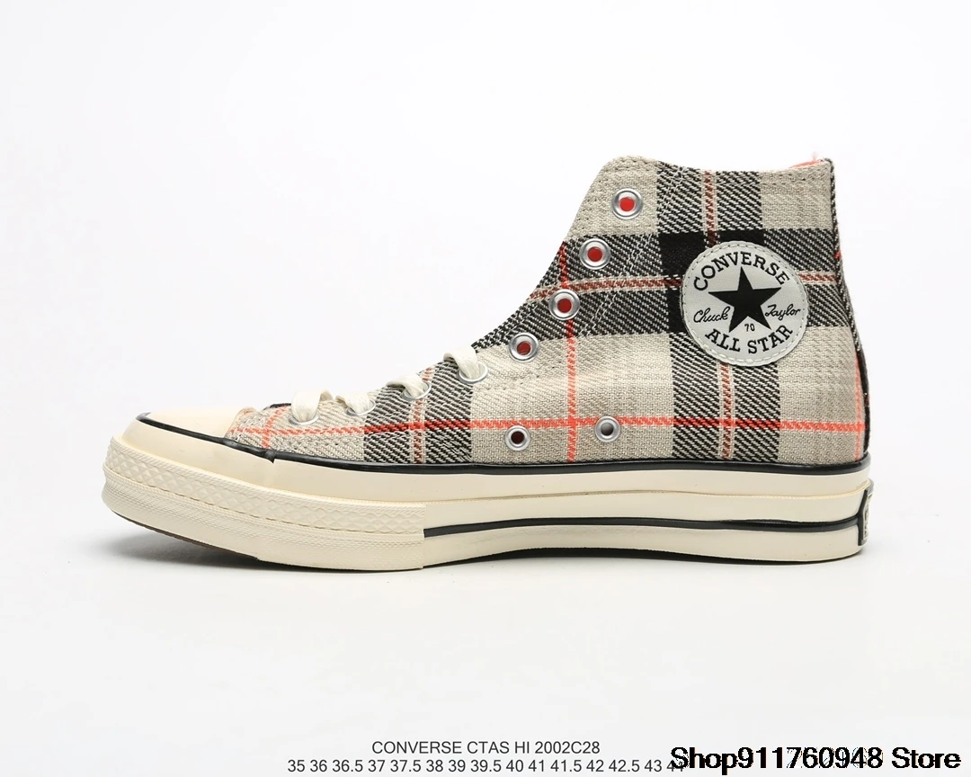 Кеды Converse в шотландскую клетку для мужчин и женщин, высокие кроссовки,  все звезды, холщовые беговые кроссовки, 70s, 1970s - купить по выгодной  цене | AliExpress