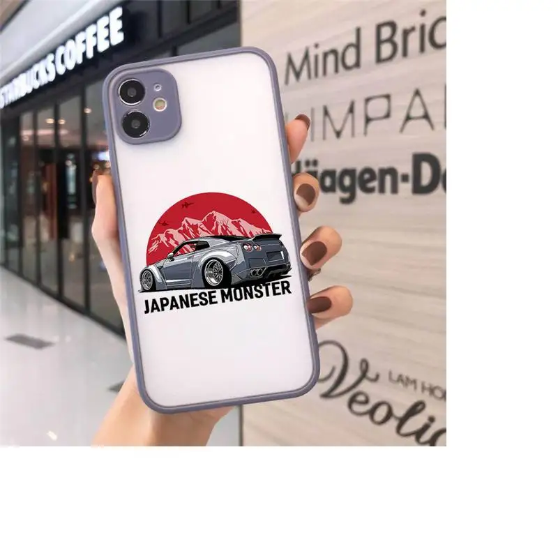 

JDM anime car Phone Cases matte transparent For iphone 7 8 11 12 plus mini x xs xr pro max cover