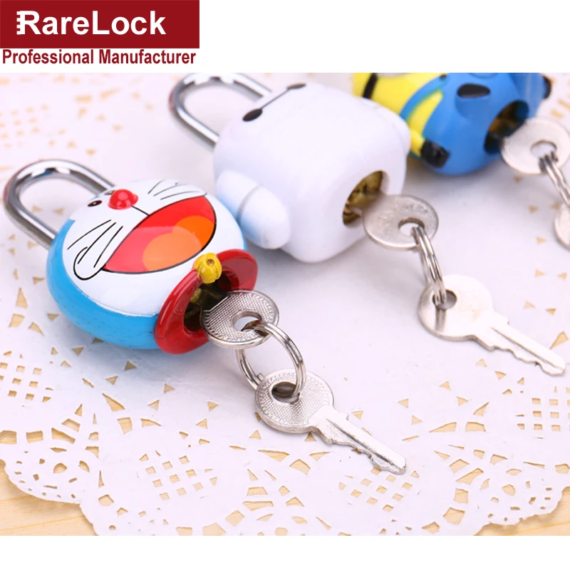 Rarelock мультяшный латунный замок с 2 ключами для ящика украшения с изображением дверей коробка сумки замок DIY мебельная фурнитура MMS391 aa