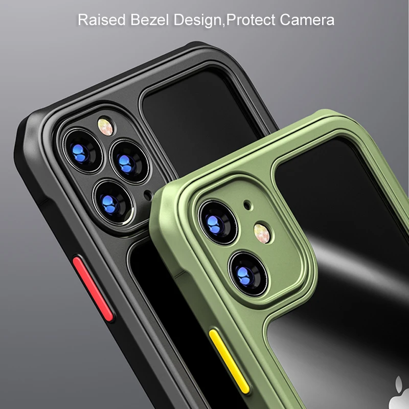 ITEUU Shockproof Case for Apple iphone 11 Pro Max Phone Cases Air Bag Anti-knock Clear Transparent Back Cover Coque Fundas