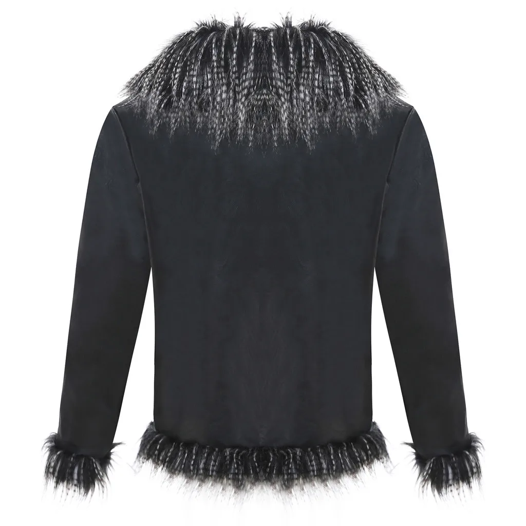 2019 Модные женские кожаные куртки Повседневная теплая верхняя одежда с длинным