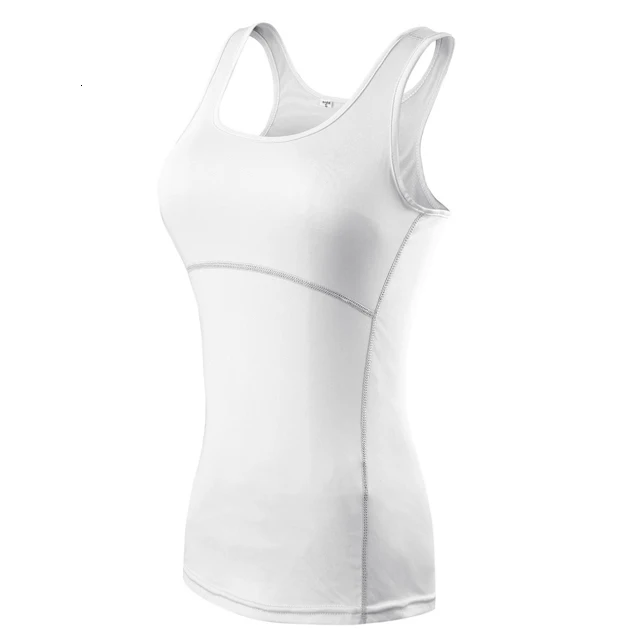 White vest Women Sport Suit Gym Running Yoga Sets 2 Pieces Women Sportswear Yoga Set Fitness Sportswear Workout Set Fitness Yoga Wear - Color: White vest