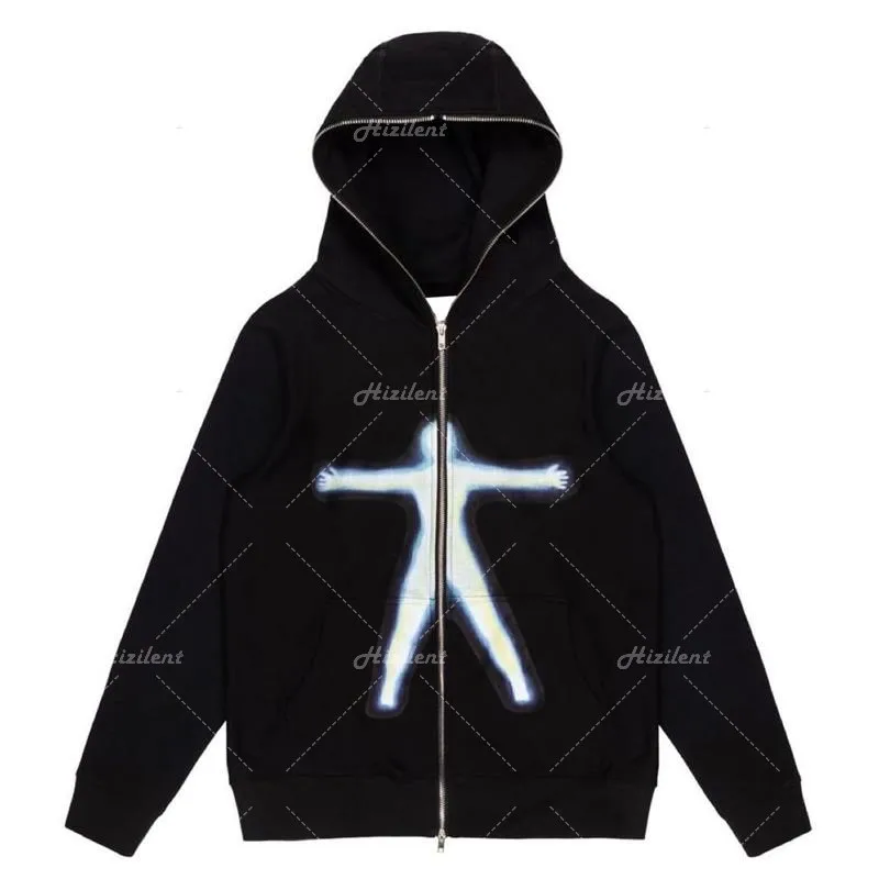 Женская толстовка с длинным рукавом принтом на молнии