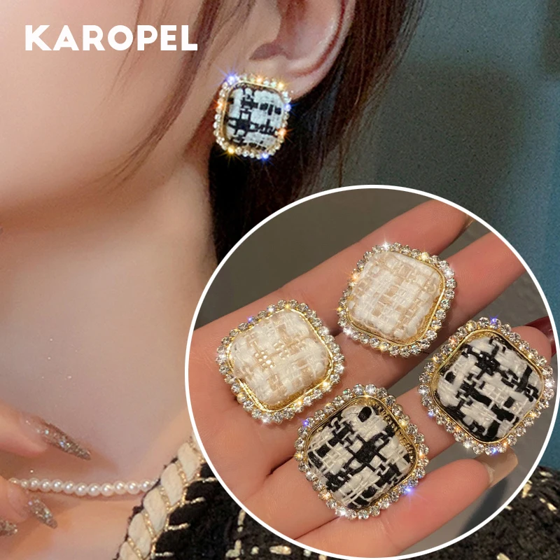 

New Design Exaggerated Fashion Drop Earrings Creative Trend Houndstooth Earrings High Sense Statement Earrings For Women