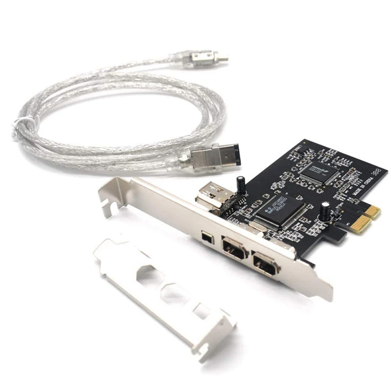 Плата расширения Firewire AU42 -PCIe 3 порта 1394A контроллер адаптера PCI Express 1X к IEEE 1394 для