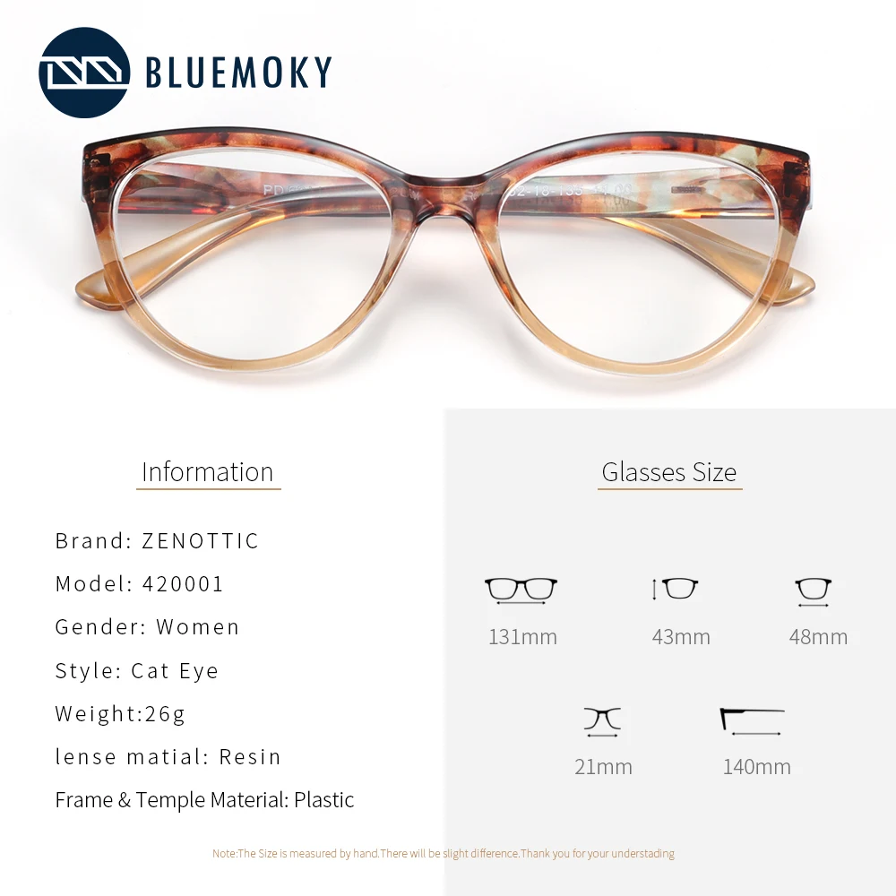 BLUEMOKY очки для чтения кошачий глаз женские в пластиковой оправе дальнозоркости 4 1