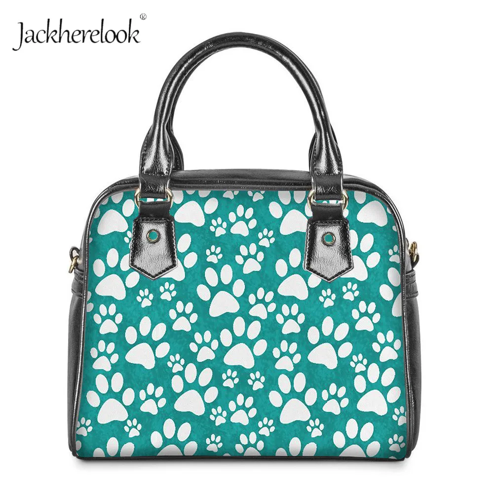 Jackherelook милая Наплечная Сумка с принтом кошек собак лап сумка ручками мультяшными