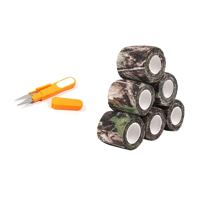 1 х рыболовные ножницы бытовые швейные из нержавеющей стали и 6 рулонов